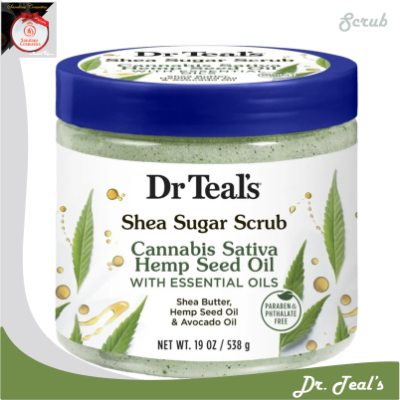 Dr. Teal's Cannabis Sativa Hemp Seed Oil Shea Sugar Scrub